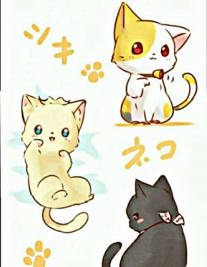 Раскраска котов как аниме #35 #351133