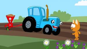 Раскраска котэ и синий трактор #13 #351441
