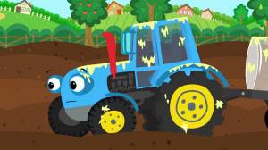 Раскраска котэ и синий трактор #17 #351445