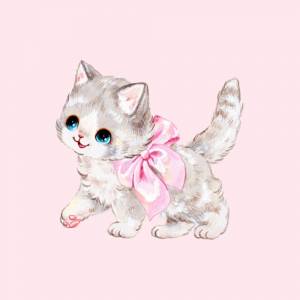 Раскраска кошечка с бантиком #11 #351993