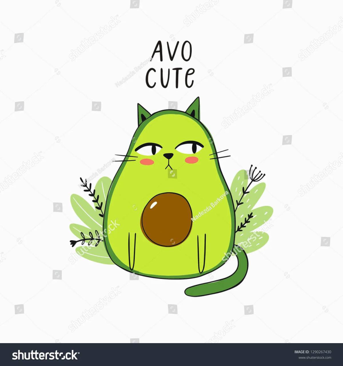 Кот авокадо #34