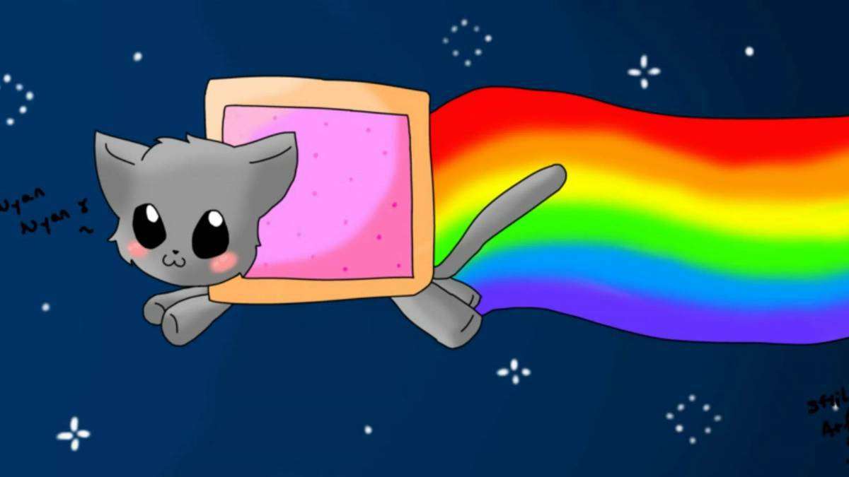 Котик с радугой #4