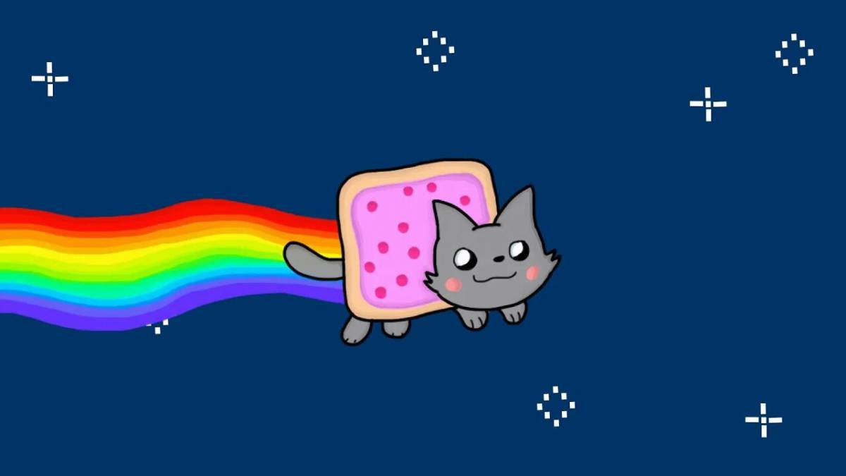 Котик с радугой #6