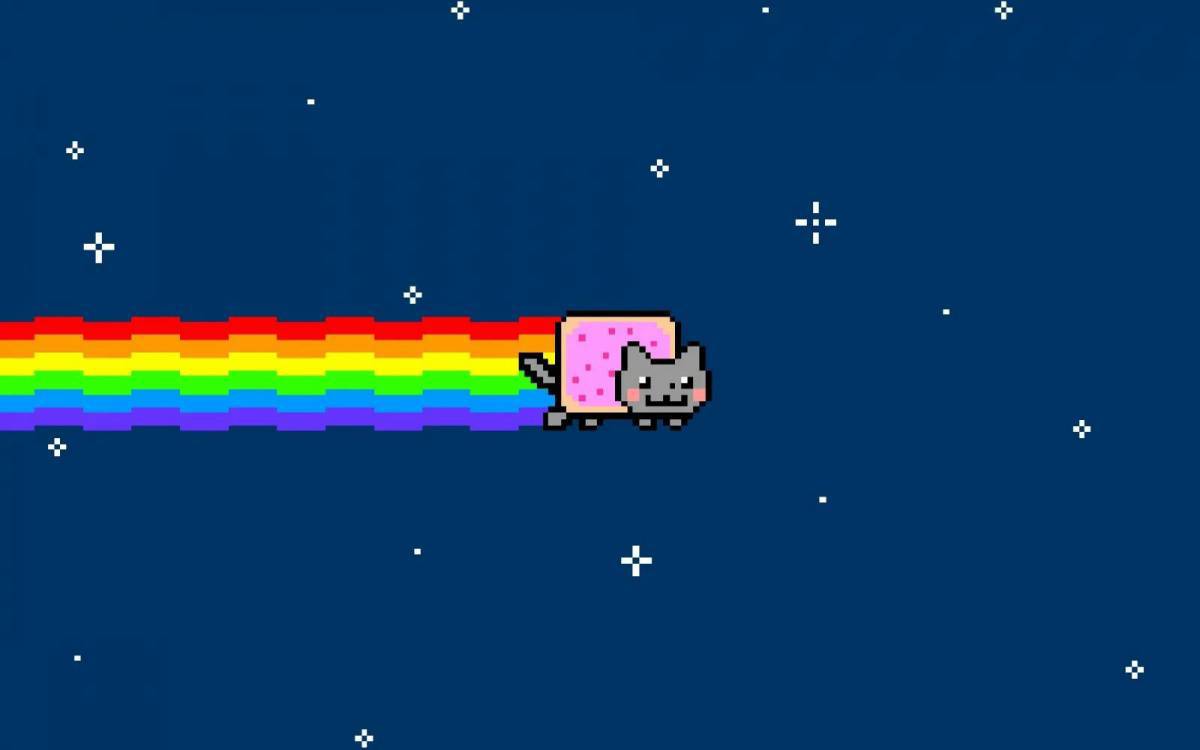 Котик с радугой #14