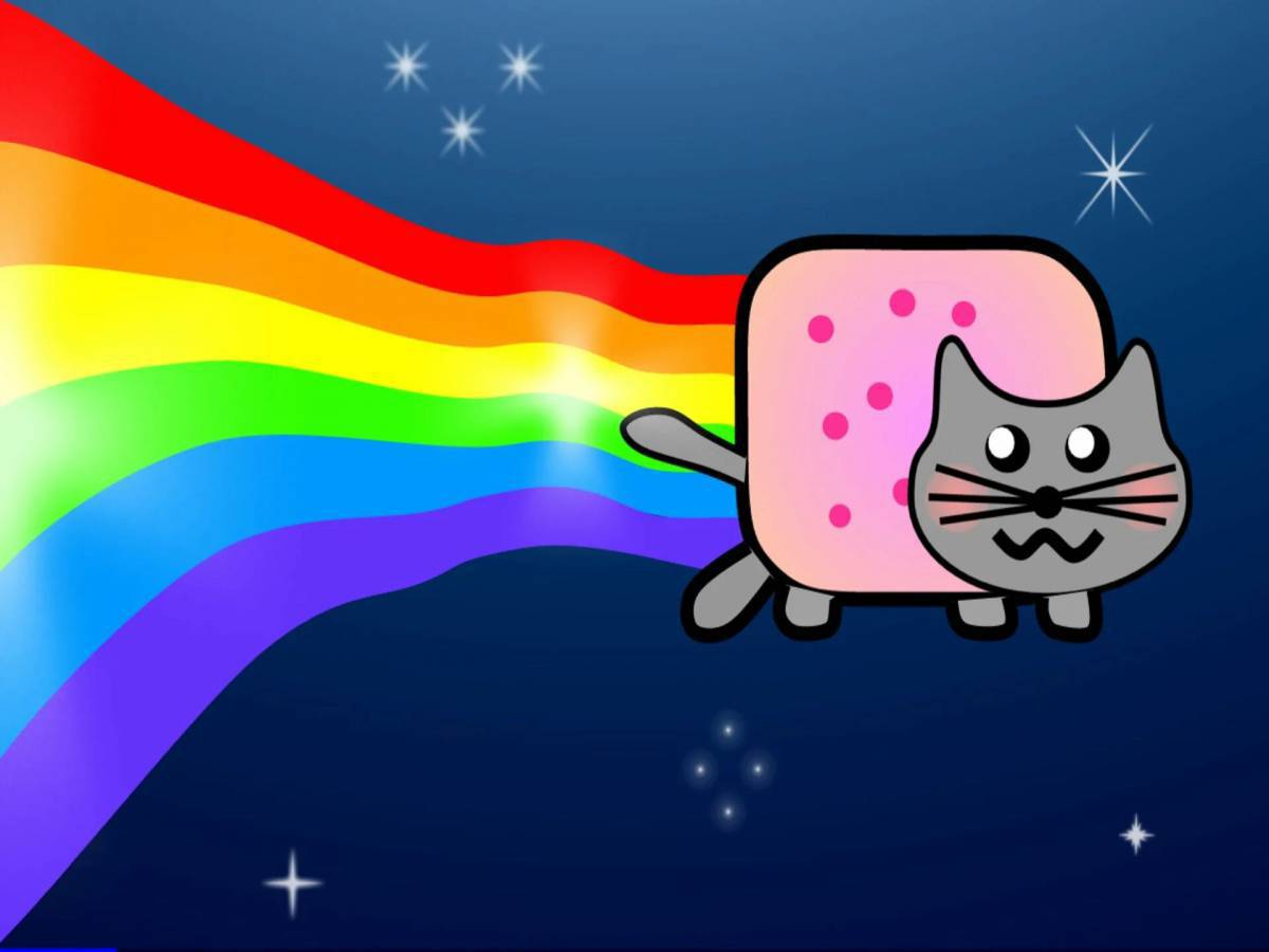 Котик с радугой #23