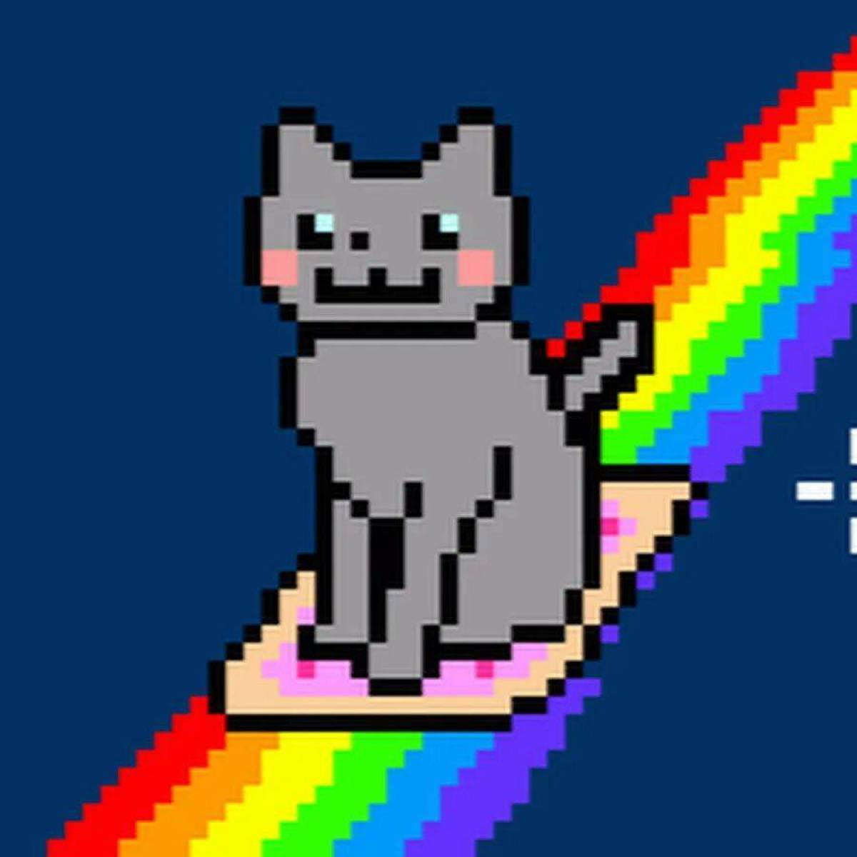 Котик с радугой #28