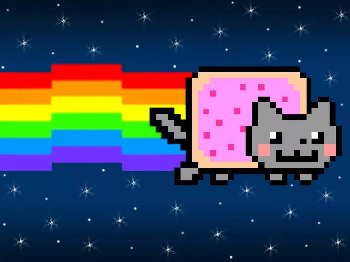 Котик с радугой #34