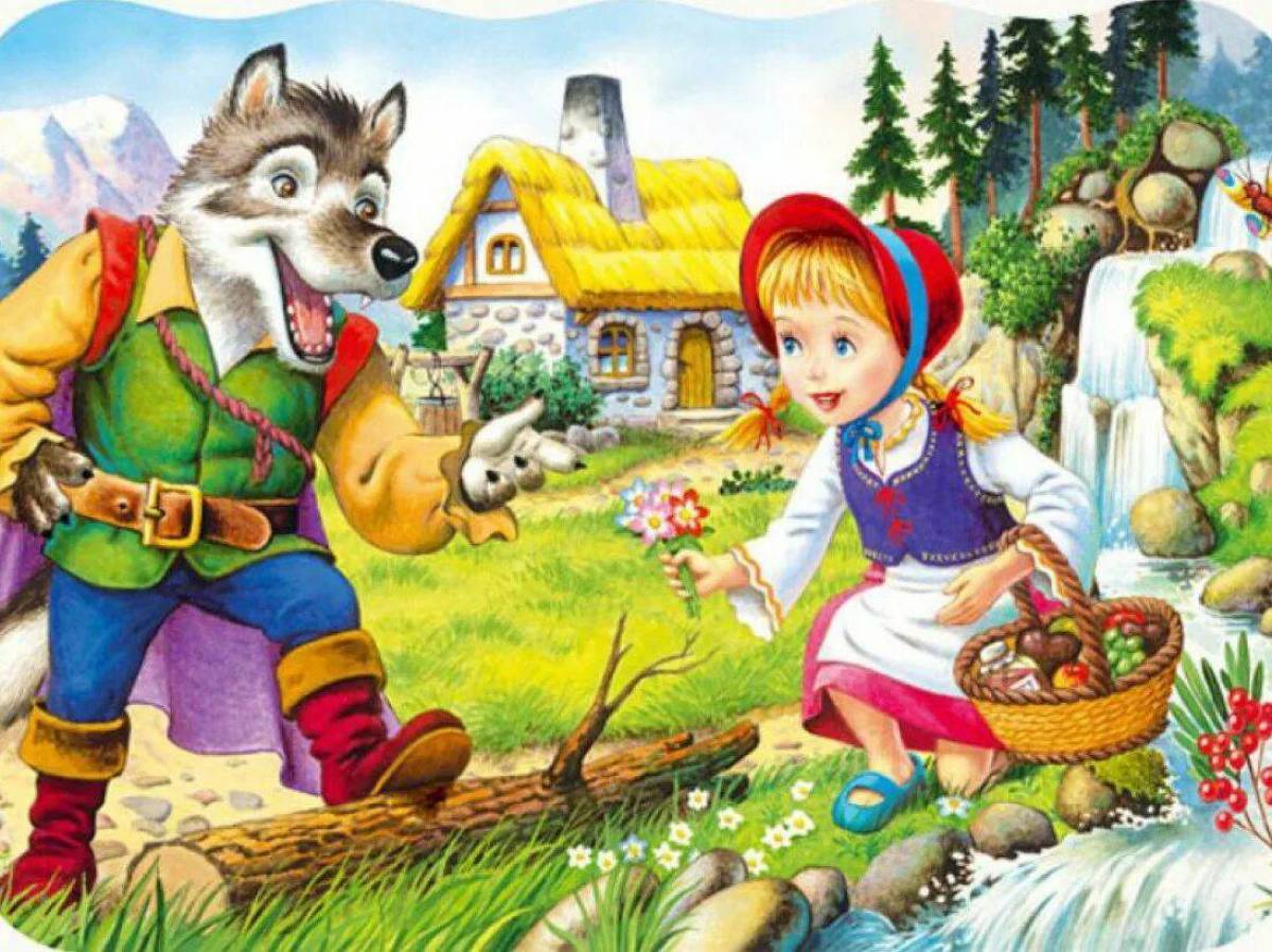 Русские народные сказки детям 6. Красная шляпочка сказка. Пазл Castorland little Red riding Hood (b-03020), 30 дет.. Герои сказки красная шапочка. Европейские сказки.