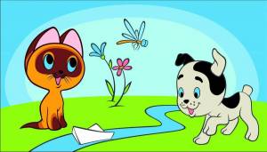 Раскраска кошечки собачки для детей мультсериал #5 #352099