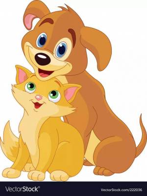 Раскраска кошечки собачки для детей мультсериал #14 #352108
