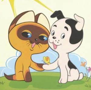Раскраска кошечки собачки для детей мультсериал #19 #352113