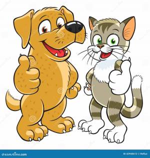 Раскраска кошечки собачки для детей мультсериал #23 #352117