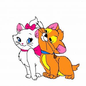Раскраска кошечки собачки мультфильм #32 #352233