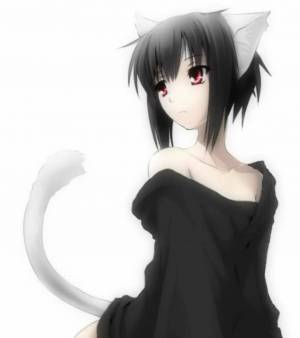 Раскраска кошка аниме девушка #21 #352289