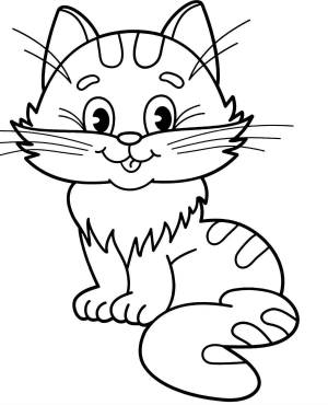 Раскраска кошка для детей 4 5 лет #10 #352420