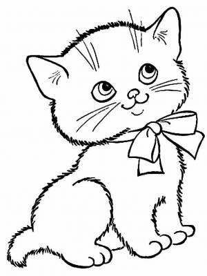 Раскраска кошка для детей 4 5 лет #21 #352431