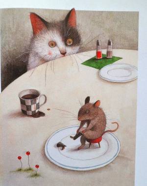 Раскраска кошка и мышка #19 #352538
