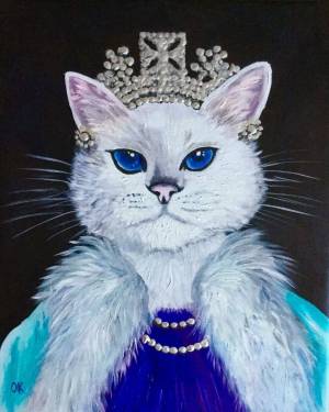 Раскраска кошка королева #1 #352598