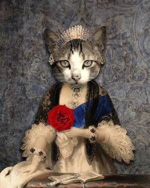 Раскраска кошка королева #6 #352603