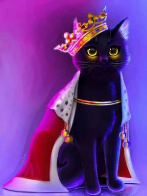 Раскраска кошка королева #7 #352604