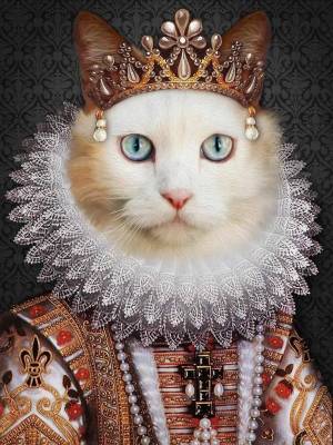 Раскраска кошка королева #13 #352610