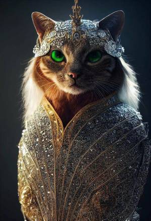 Раскраска кошка королева #16 #352613