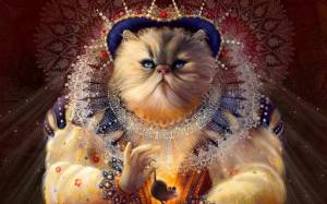 Раскраска кошка королева #20 #352617