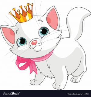 Раскраска кошка принцесса #3 #352706