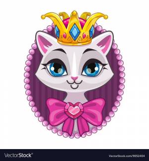 Раскраска кошка принцесса #4 #352707