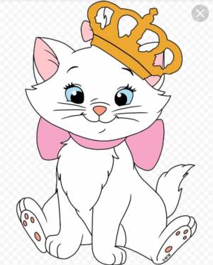 Раскраска кошка принцесса #33 #352736