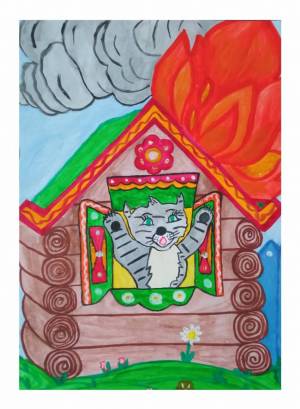 Раскраска кошкин дом для детей #29 #353040