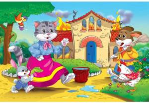 Раскраска кошкин дом для детей #37 #353048