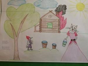 Раскраска кошкин дом для детей 4 5 лет #7 #353057