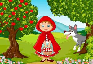 Раскраска красная шапочка для детей 6 7 лет #14 #355060