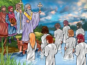 Раскраска крещение руси для детей #7 #355824
