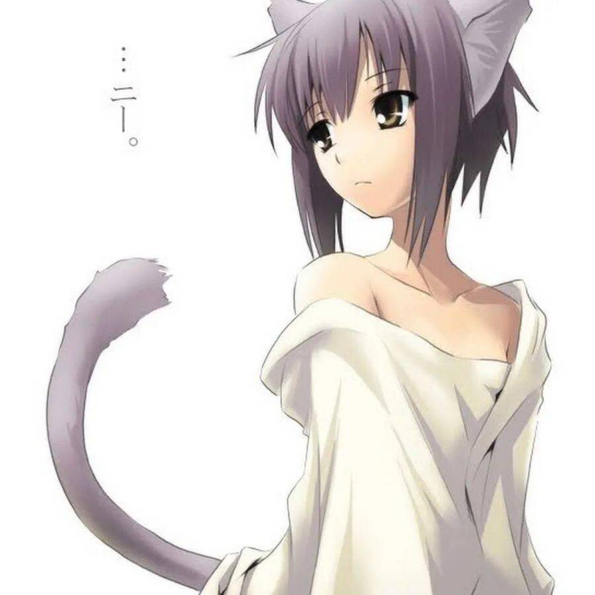 Кошка аниме девушка #22