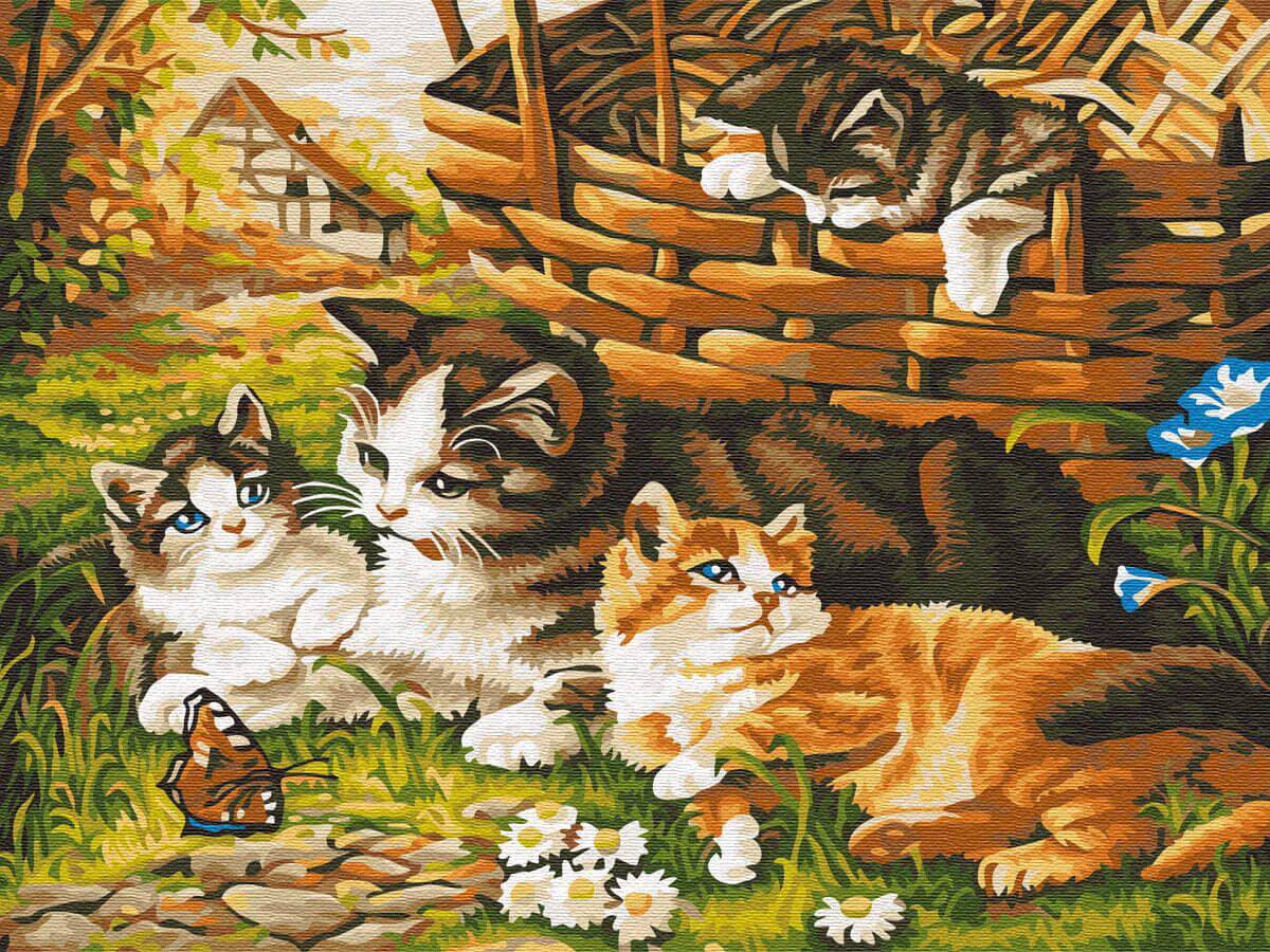Кошка с котятами для детей #3