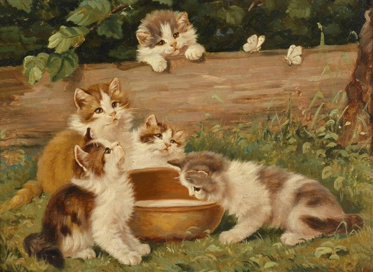 Кошка с котятами для детей #28