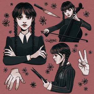 Раскраска wednesday addams #2 #32502