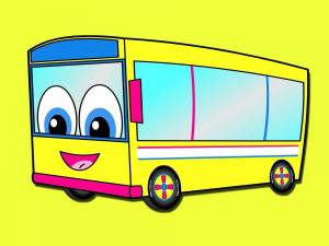 Раскраска автобус для детей #2 #32857