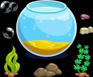Раскраска аквариум с рыбками для детей #7 #33641