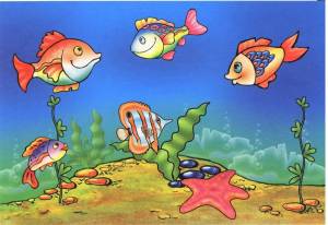 Раскраска аквариум с рыбками для детей #10 #33644