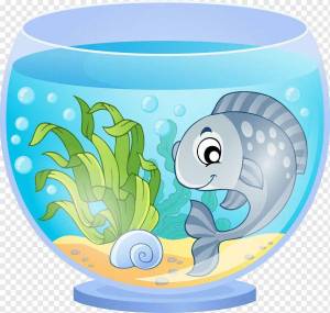 Раскраска аквариум с рыбками для детей #15 #33649
