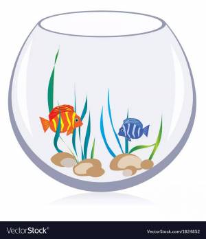 Раскраска аквариум с рыбками для детей #17 #33651