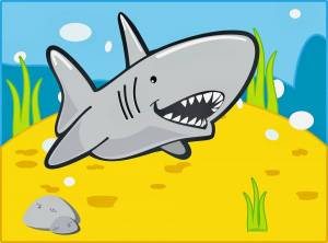 Раскраска акула для детей #13 #33730
