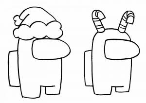 Раскраска амонг ас новогодний #32 #34861