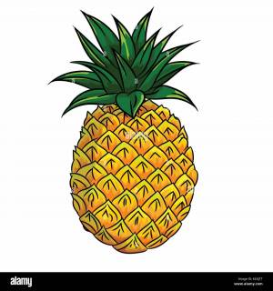 Раскраска ананас для детей #2 #35130