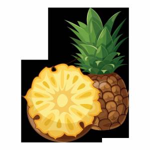Раскраска ананас для детей #6 #35134