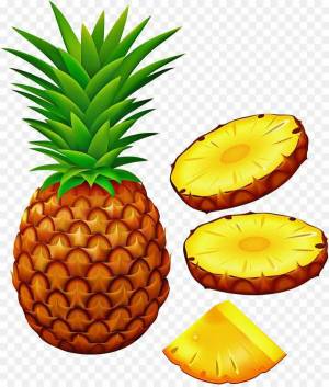 Раскраска ананас для детей #31 #35159
