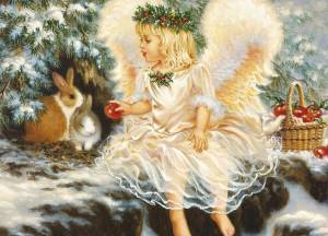 Раскраска ангел рождественский #13 #35341